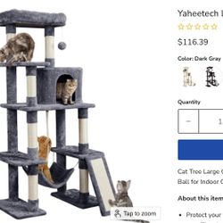 Yaheetech Large Multi-Level Cat Tree, 63 Inches Tall with