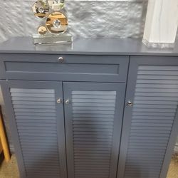 Contemporary gray  shoe storage cabinet(New)