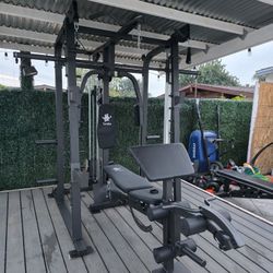 Smith Machine 2001 | Multi-Use Adj Bench | Gym Equipment | Fitness | Squat Rack | Excercise |🔴WEIGHTS AND BARBELL SOLD SEPARATELY 🔴 FREE DELIVERY 🚚