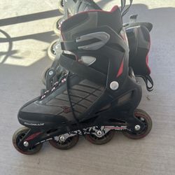 Size 10 Rollerblade Zetrablade Women's Adult Fitness Inline Skates Black and Cherry