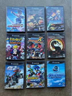 Nintendo Gamecube Shadow The Hedgehog StarFox Assault Megaman X ZatchBell Mortal Kombat Game Lot