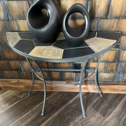 Metal Console Table With Slate Top From Pier 1 For Sale In San Bernardino,  Ca - Offerup