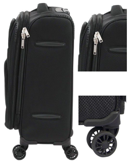 Brand New 21  Inch Black Expandable Hybrid Carry-on 
