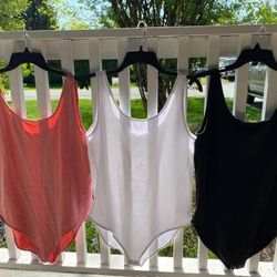 Women’s Scoop Neck Bodysuits Clothes Lot - Gap Brand - Size XL 