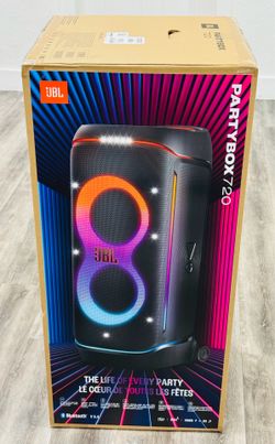 Brand new JBL PartyBox 720 speakers in original boxes. These have Bluetooth V5.4 connectivity and built-in light shows. Each speaker is IPX4 splashpro