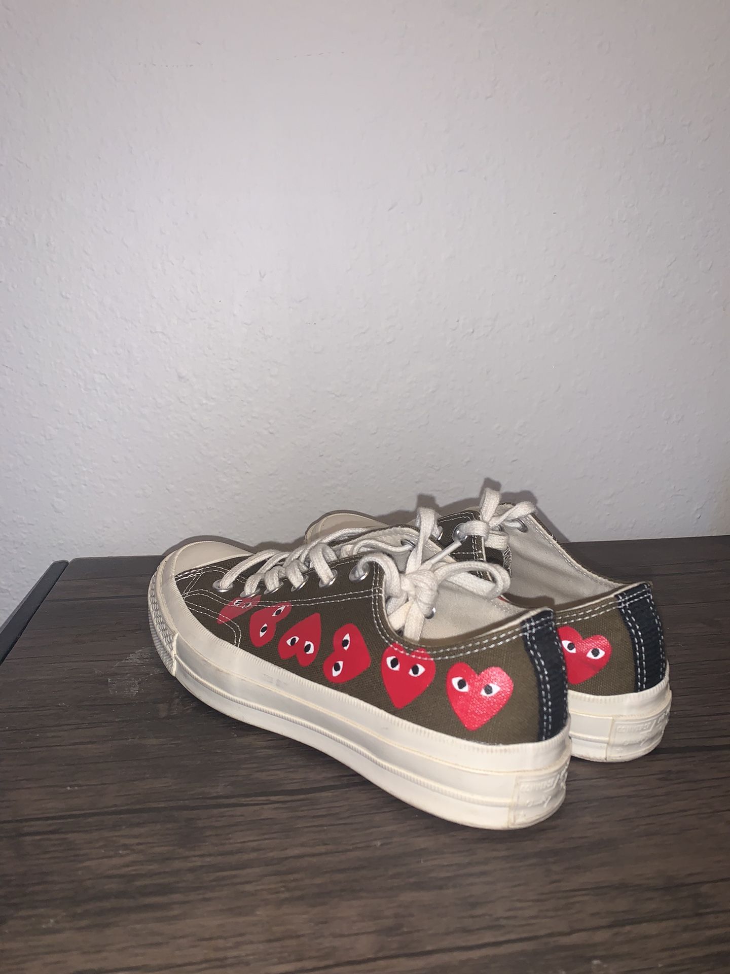 Cdg Converse Khaki Women’s Sz 7.5 