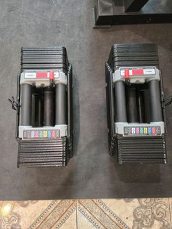70lb Powerblocks Adjustable Dumbbells