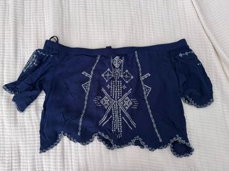 Crop Top Blue Fashion Nova