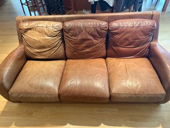 Crate & Barrel Leather Sofa