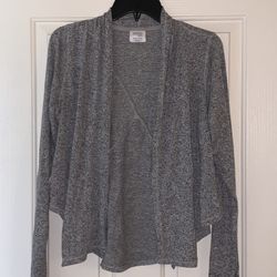 Girls Danskin Open Front Cardigan - Size XL (14-16), Grey Color