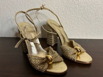 Steve Madden Gold Block Heel Sandals