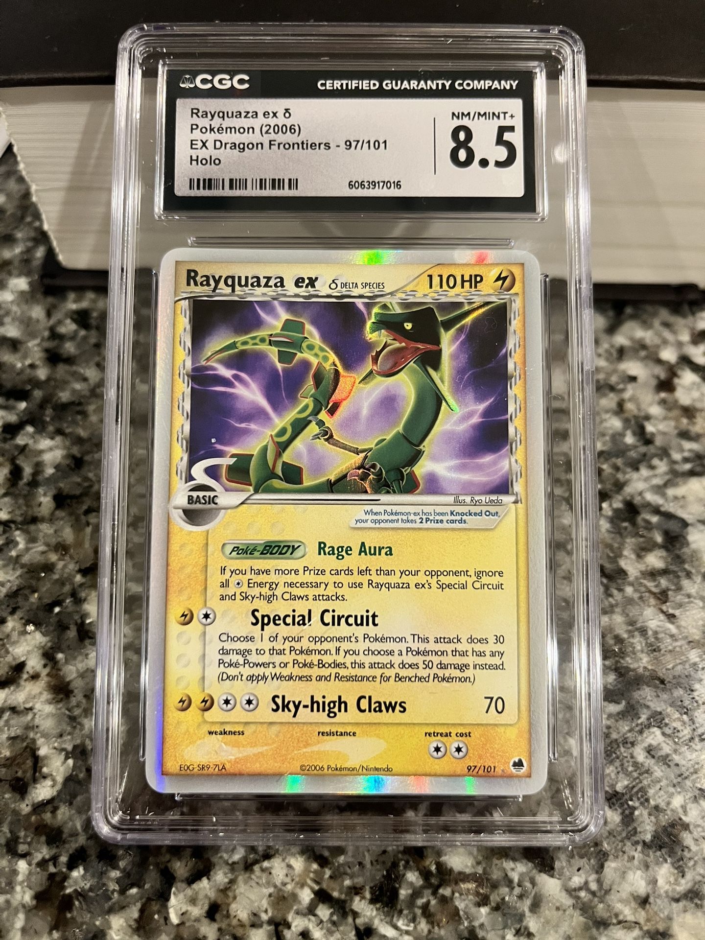 Rayquaza EX Dragon Frontiers CGC 8.5