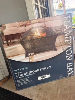 34-Inch Outdoor Wood Burning Fire Pit