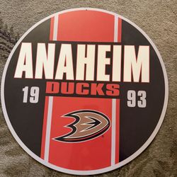NHL Anaheim Ducks Hockey Metal Sign