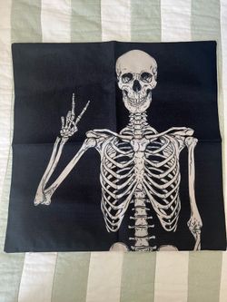 Skeleton Throw Pillow Cover
