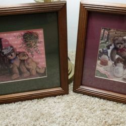 Vintage Teddy Bear Prints- Set Of (2)