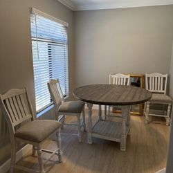 Wooden Table With 4 Chairs 