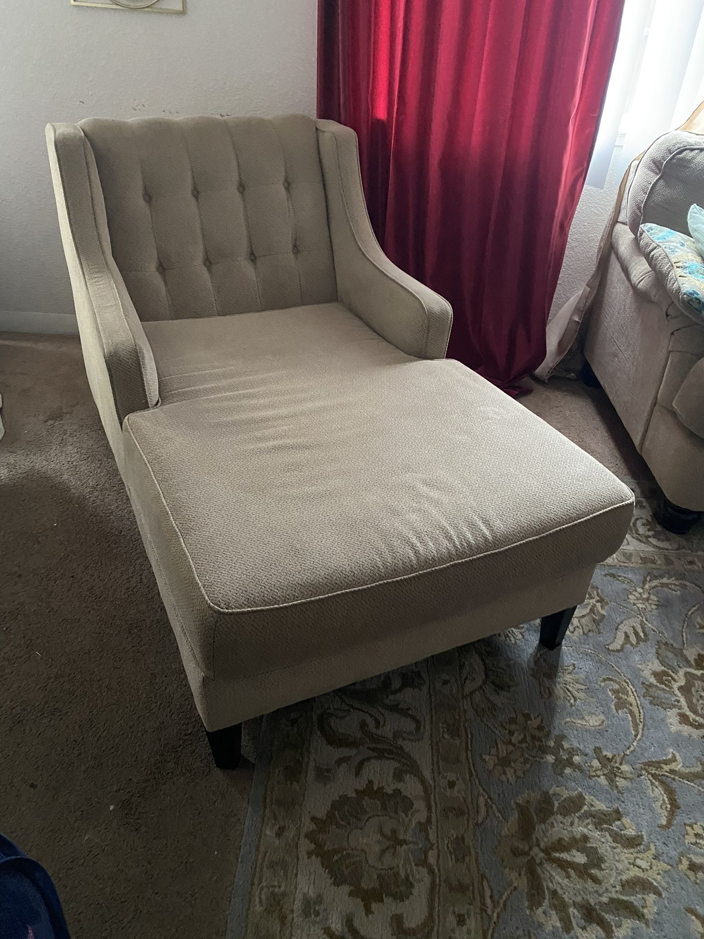 Chaise Couch Slightly Used Beige