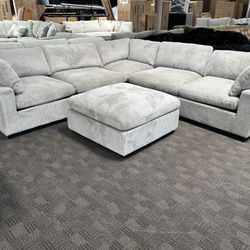 Modular Grey Cloud Sectional 