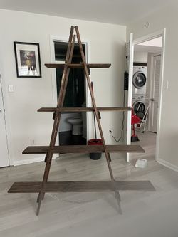 Cherry Mahogany Tiered Shelving Stand
