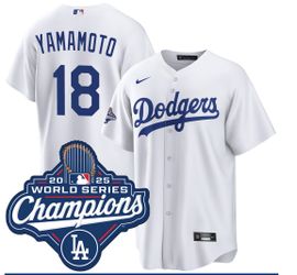 Yoshinobu Yamamoto Los Angeles Dodgers Home World Series Champions Jersey by NIKE®