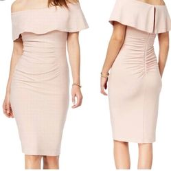 X By Xscape Blush Off Shoulder Dress Size 2P