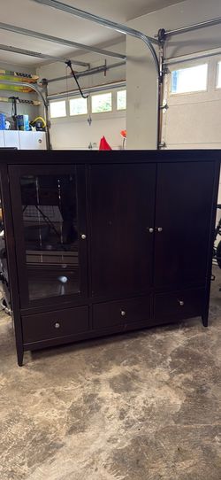 Wood TV hutch or large cabinet