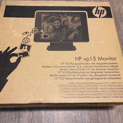 New HP 15” LCD Monitor With Integrated Speakers 