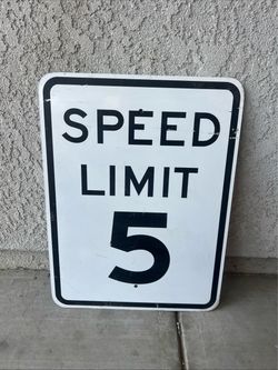 Vintage Heavy Metal Street Speed limit sign