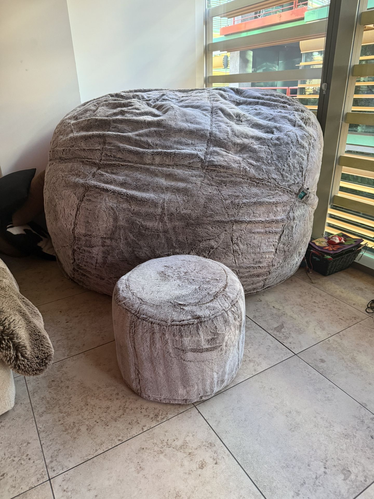 “The Big One” Lovesac Plus Matching Foot Stool 