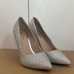 Sparkly Silver Heels