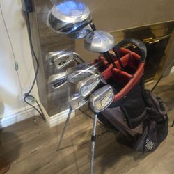 13 GOLF CLUBS SET WITH PING STANDBAG 