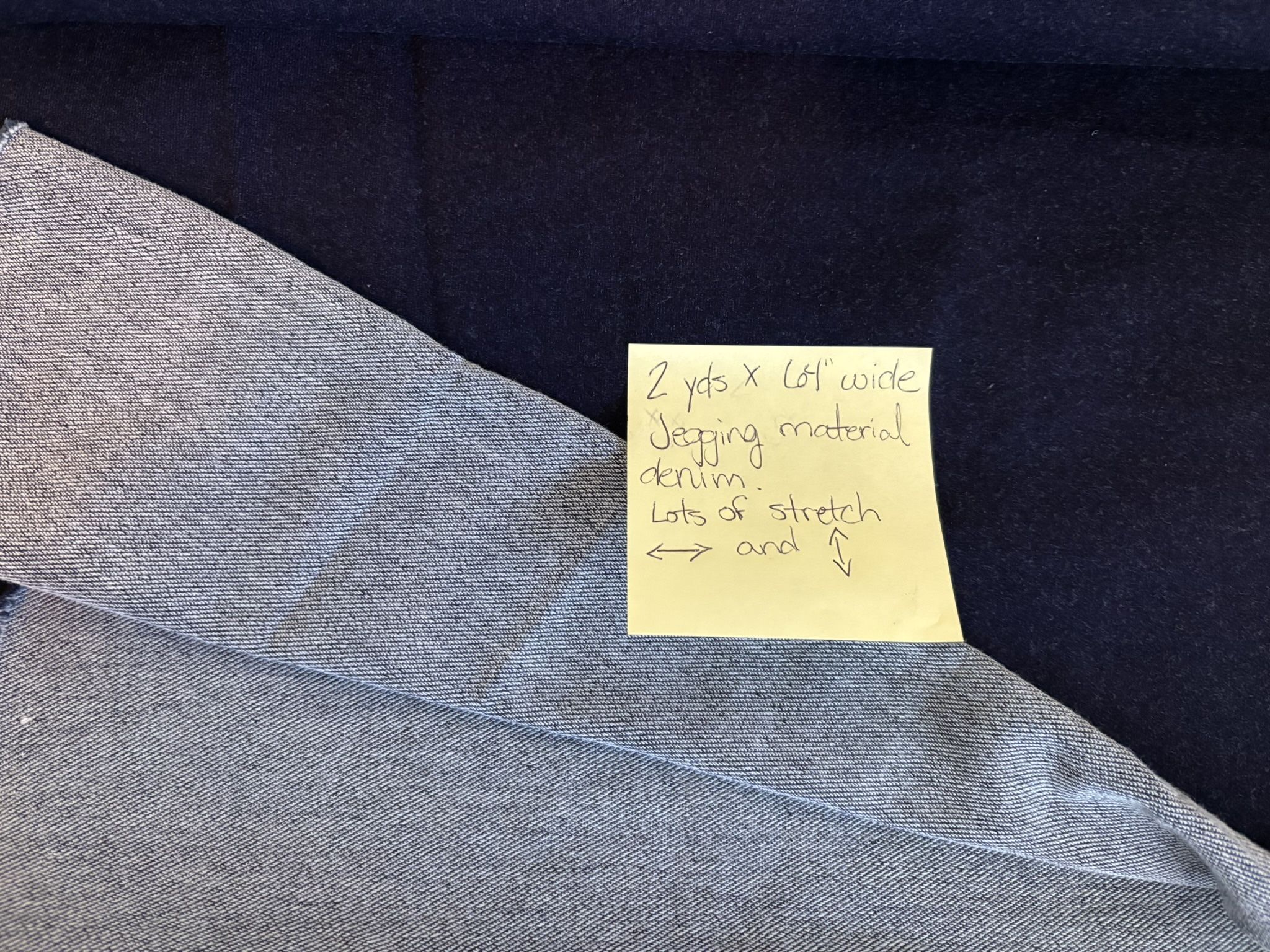 2 Yards Stretch Denim Fabric