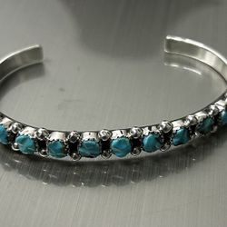 Sterling Silver  Turquoise Cuff Bracelet 