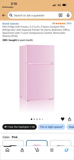Mini Fridge with Freezer,
