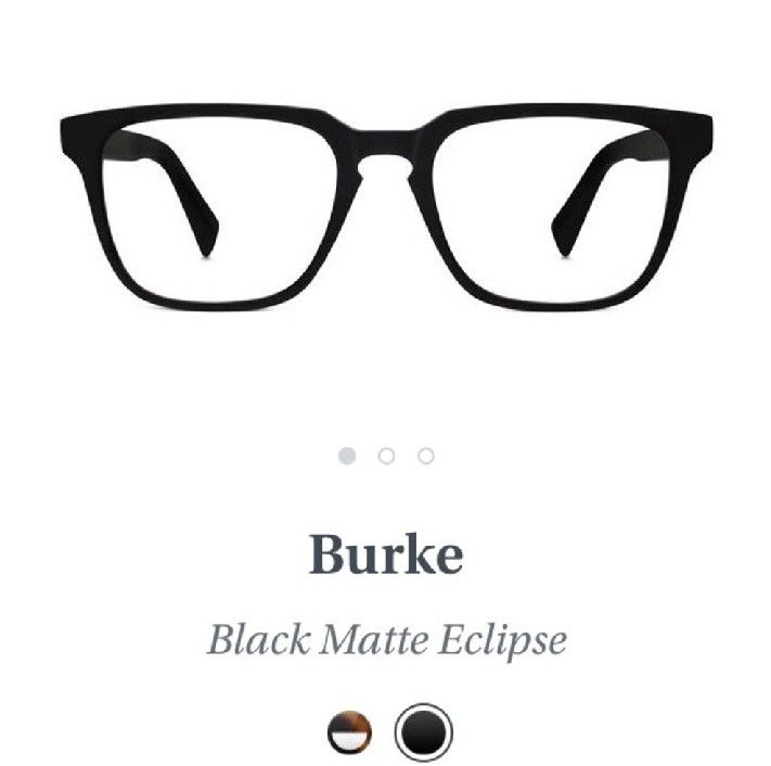 WARBY PARKER - Burke 103, Black Matte Eclipse Glasses (NON-PRESCRIPTION)