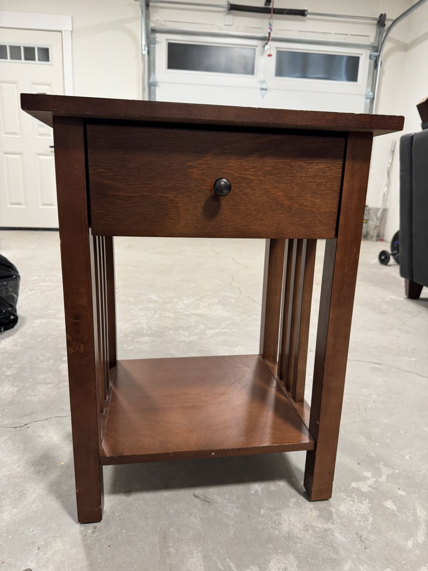 Wooden End Table with Drawer