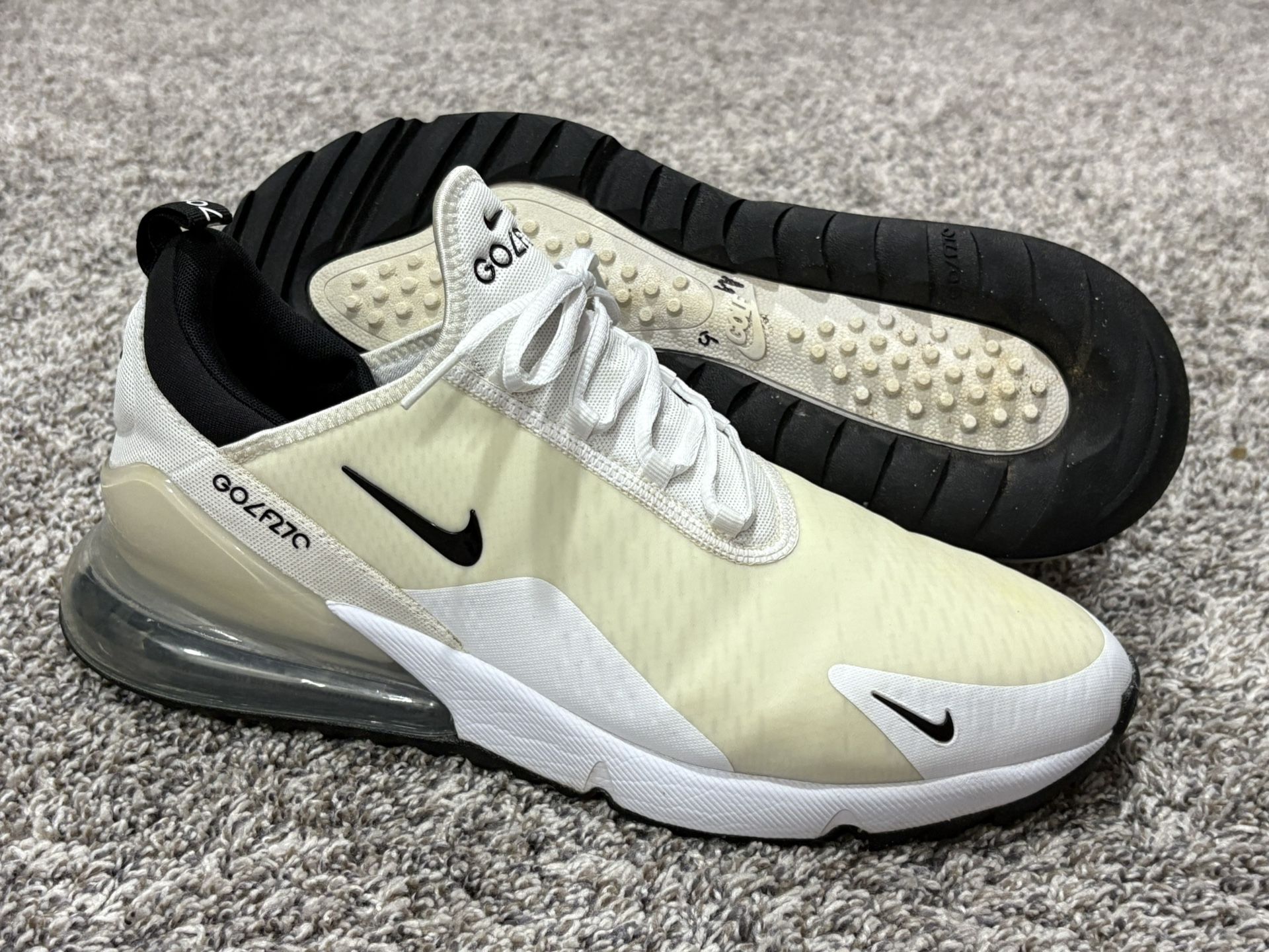 Men’s NIKE ‘Air Max 270’ White Golf Shoes - Size US 11.5