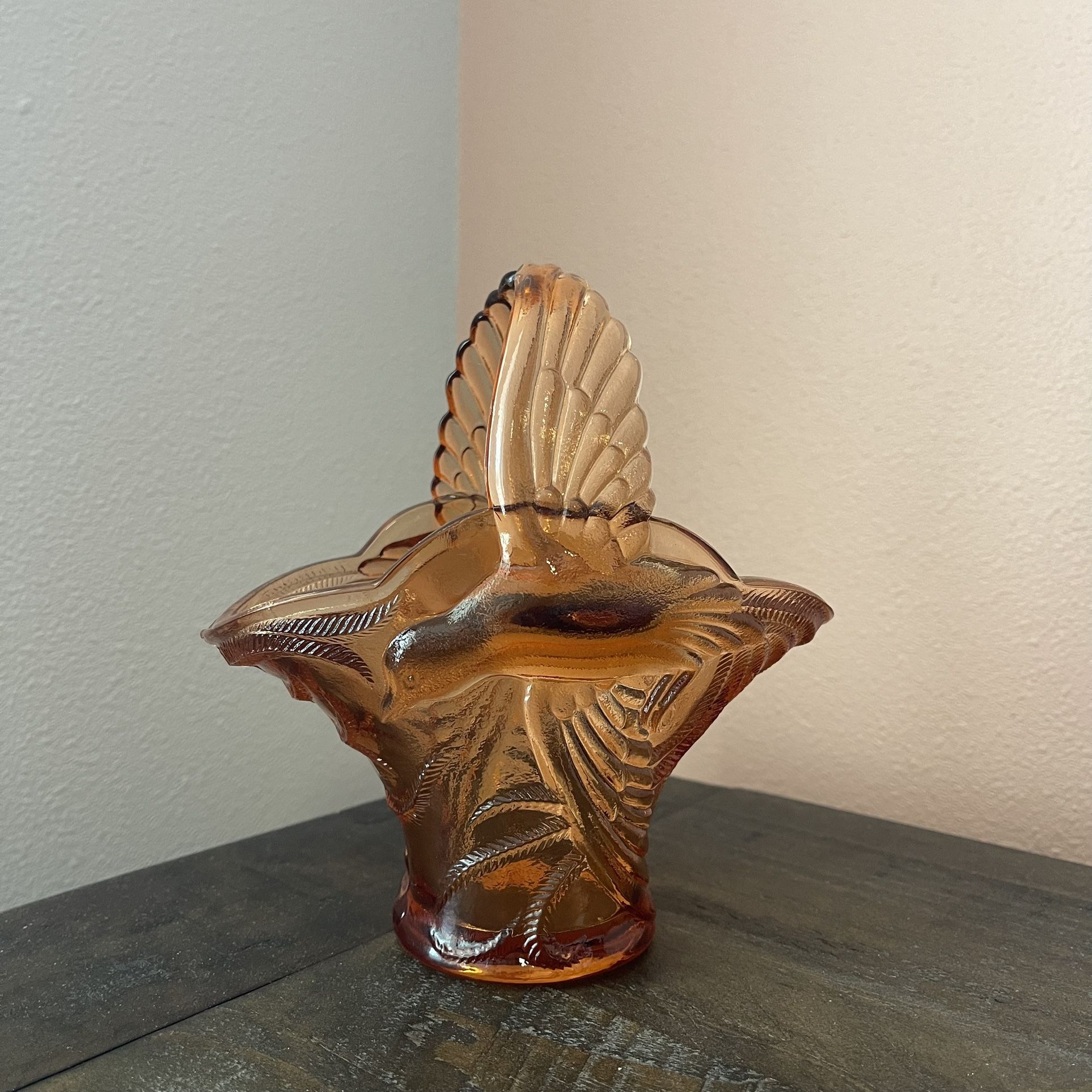 Vintage Indiana Glass Tiara Empress Bird of Paradise Basket