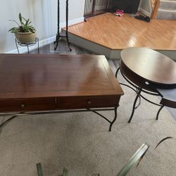 Wood Coffee And Side Table