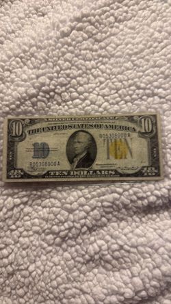 1934 African silver certificate $100