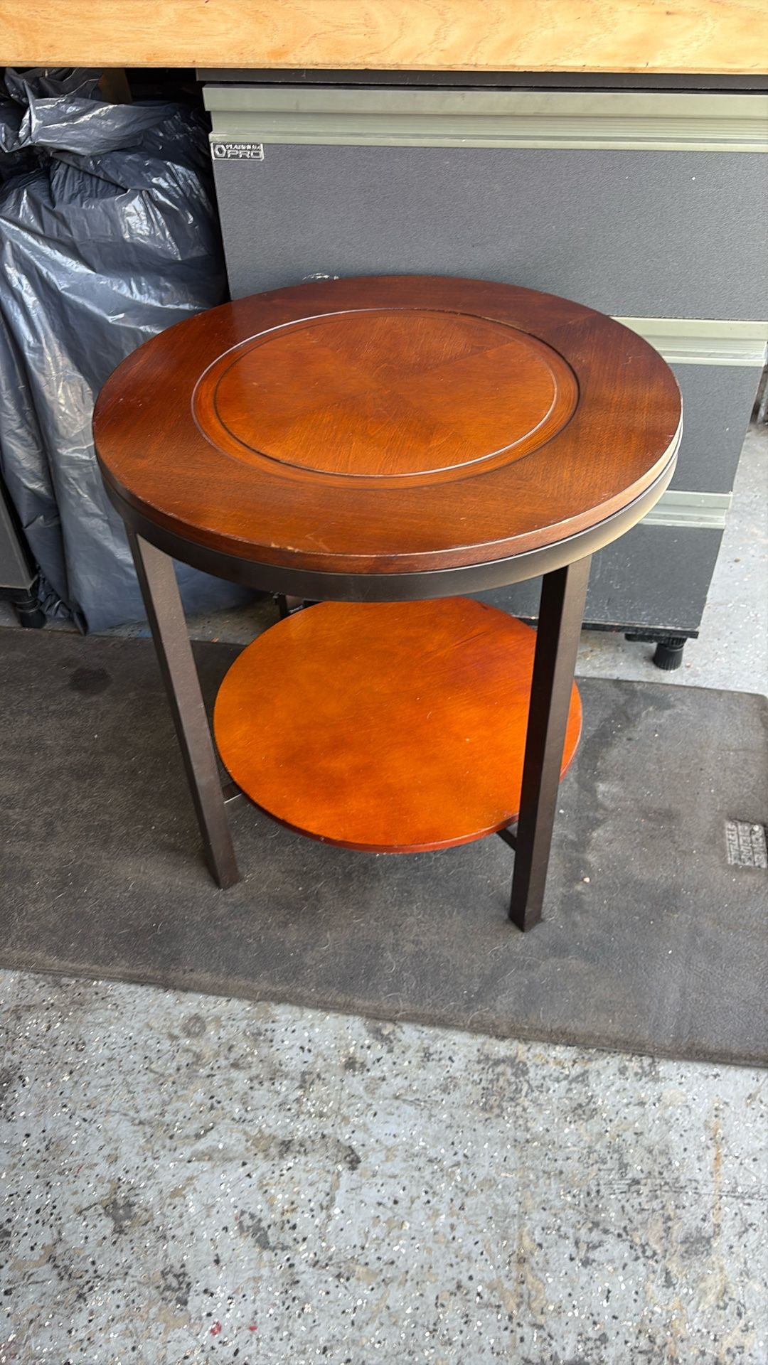 Beautiful Wood And Metal End Table