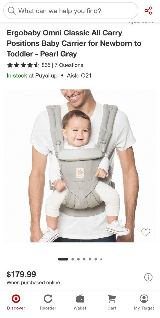 Ergobaby Omni 360 Pearl Grey
