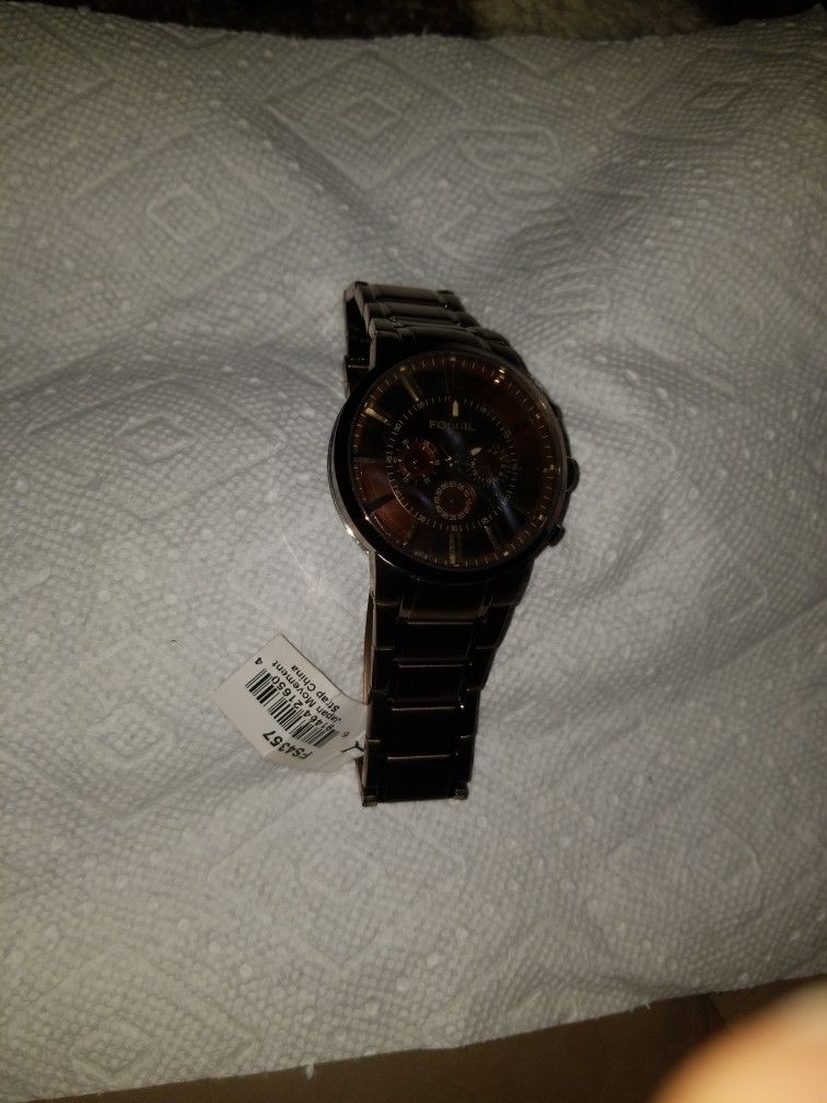 New Fossil Watch BRONZE W Tags EXtra LARGE!