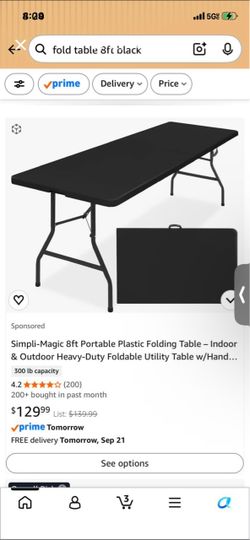 8ft folding table