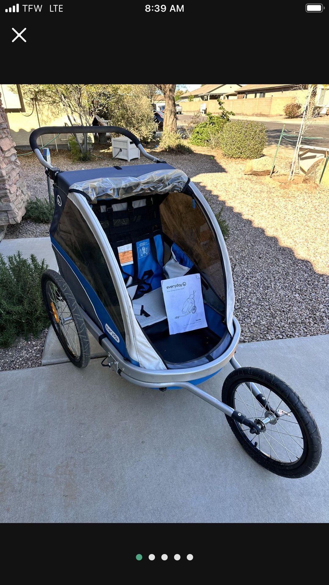 Bike Trailer Converts Into Wheel Jogger Stroller