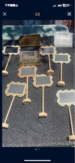 1 to 12 acrylic table numbers size plus wooden ones