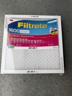 3M Filtrete 1600 Air Filters 20x20x1 - 4 Pack