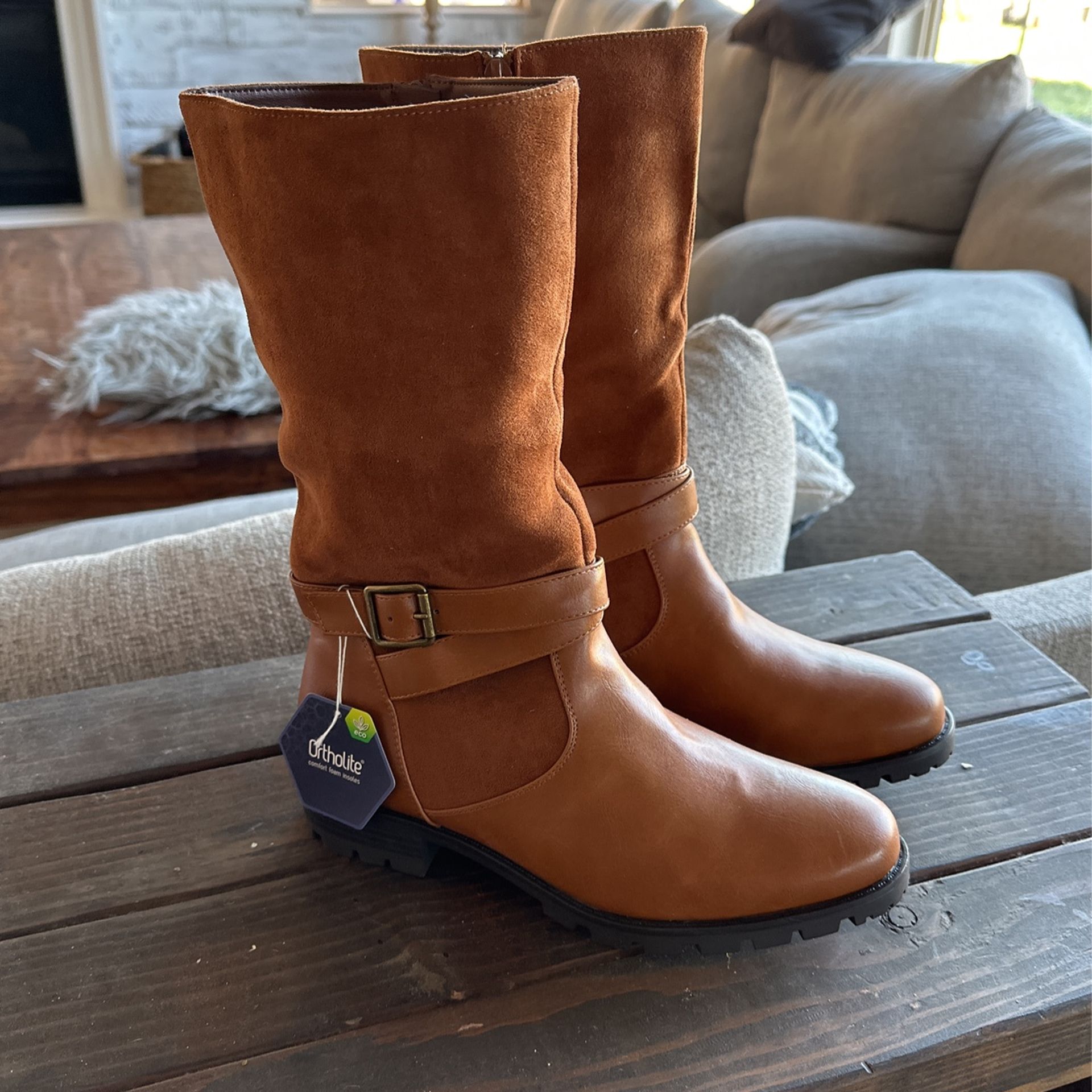 Brown Leather Women’s Boots Size 8.5