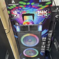 12”x2 woofers 14 k watts max power, Bluetooth speaker with Mike 